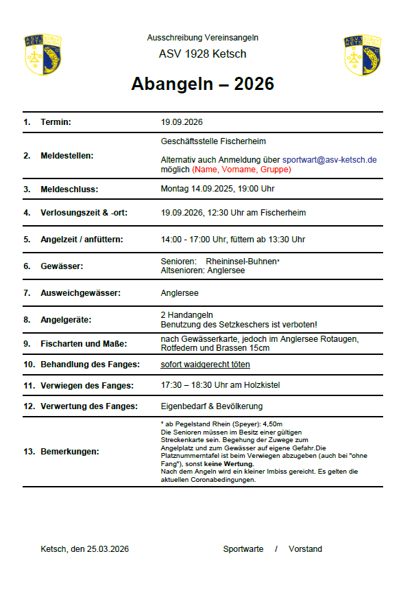 Senioren Abangeln