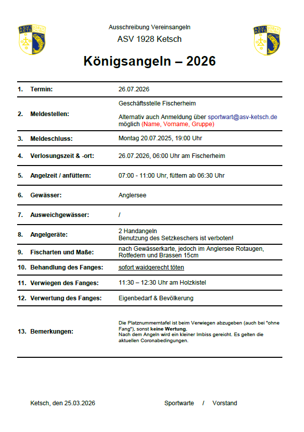 Senioren Königsangeln