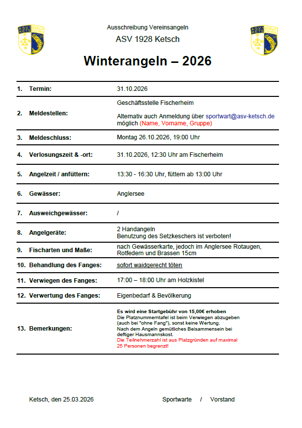 Senioren Winterangeln