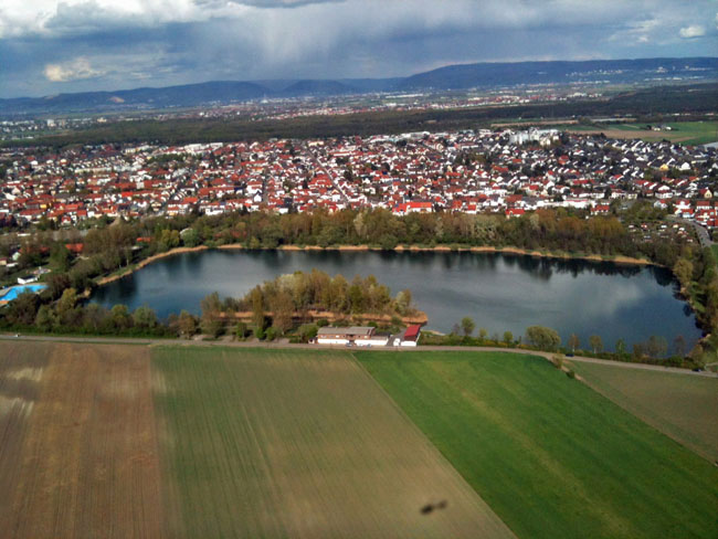 Lufaufnahme Anglersee Ketsch