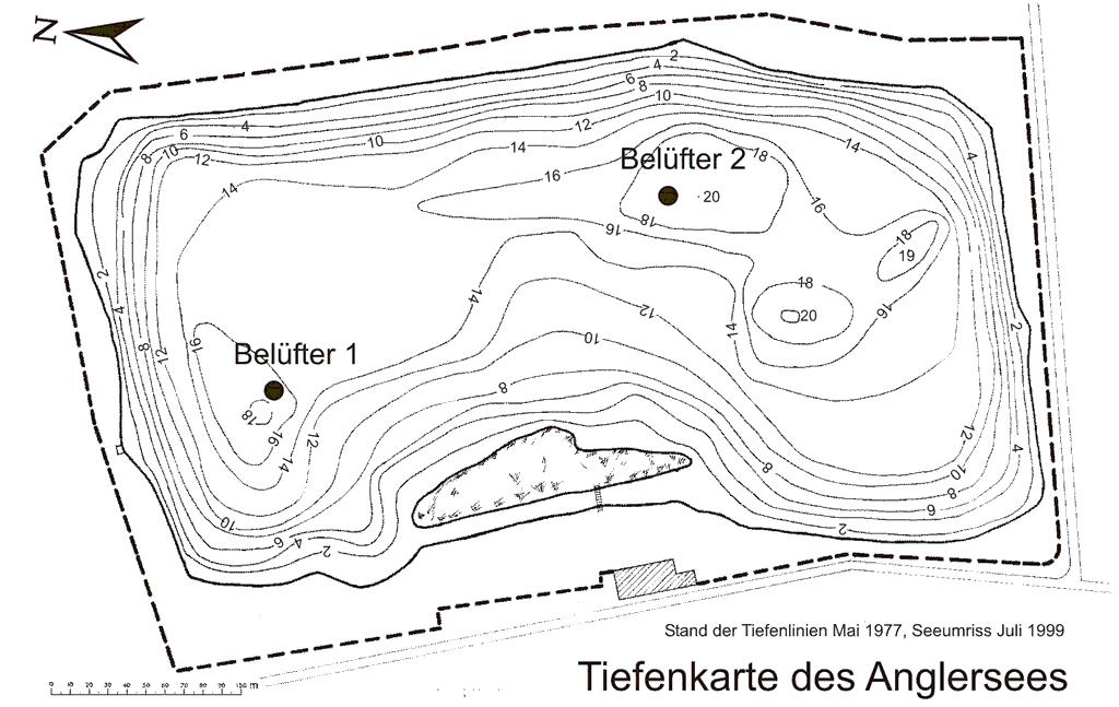 Tiefenkarte Anglersee